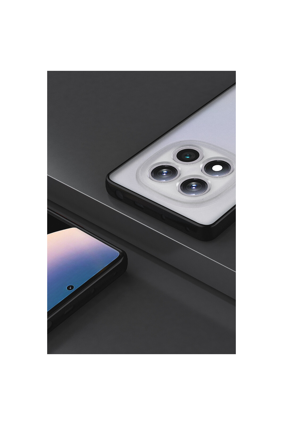 Xiaomi Redmi Note 14 Pro 5G İçin Uyumlu Buzlu Tasarım Renkli Tuş Mat Tasarım Sararmaz Kılıf