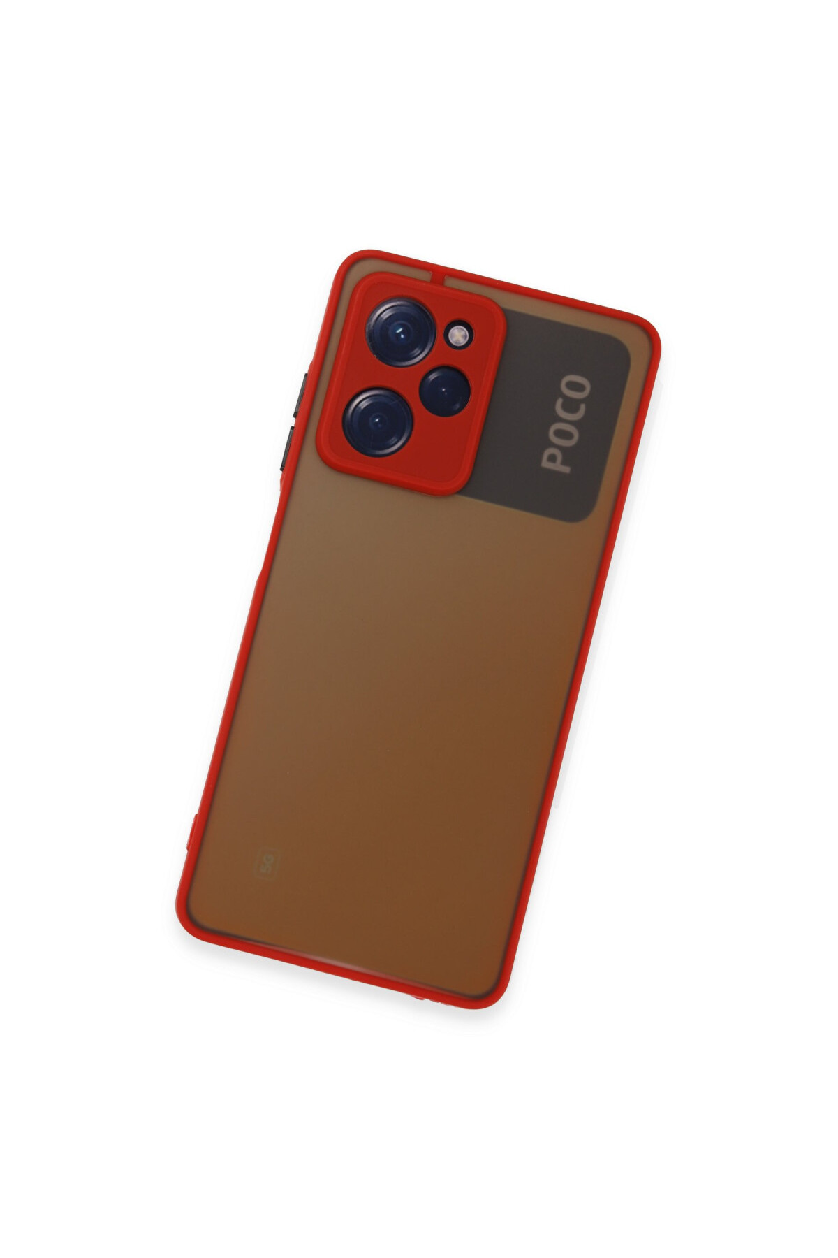 Xiaomi Poco X5 Pro 5G İçin Uyumlu Buzlu Tasarım Renkli Tuş Mat Tasarım Sararmaz Kılıf