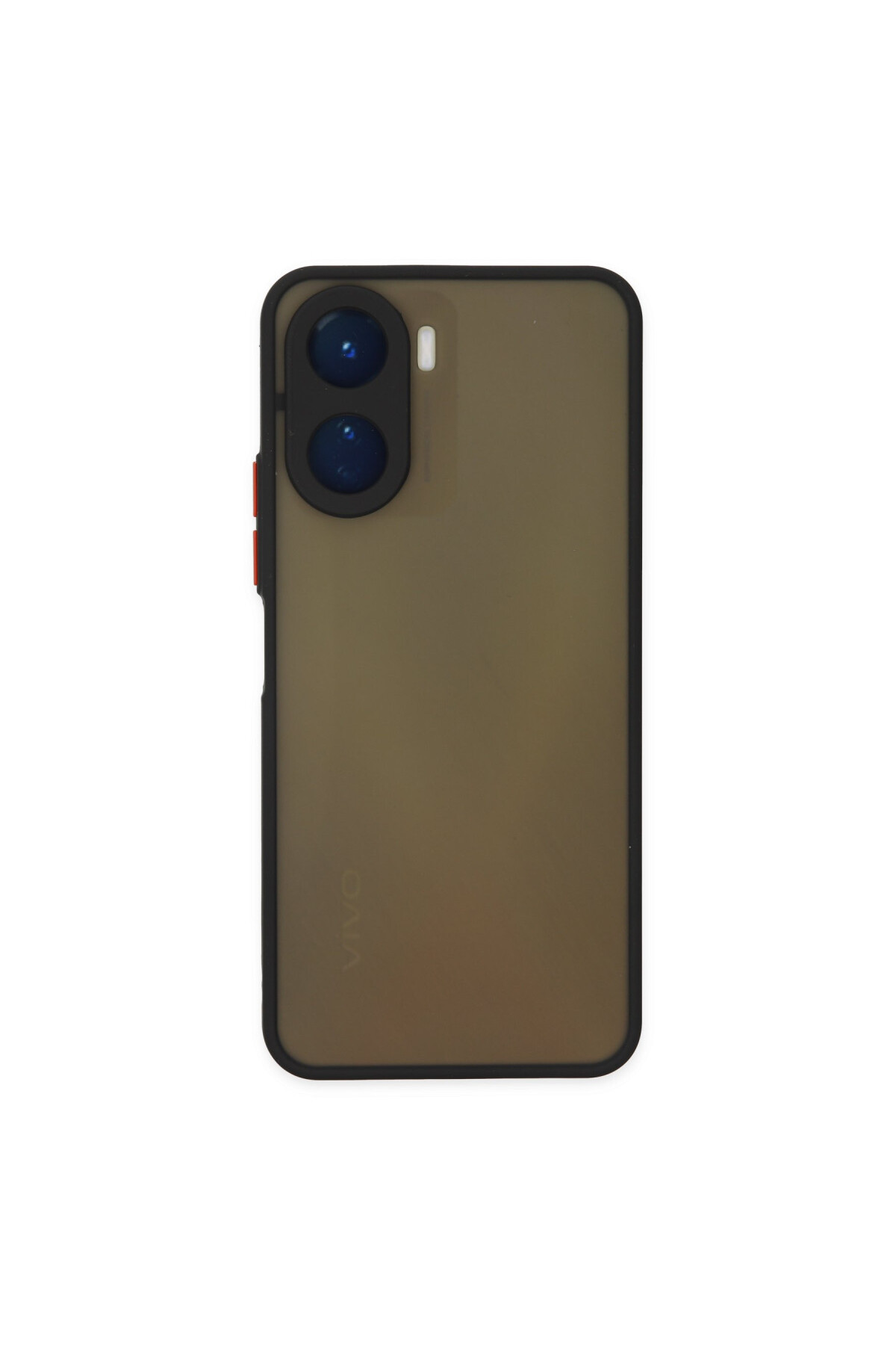 Vivo Y16 İçin Uyumlu Buzlu Tasarım Renkli Tuş Mat Tasarım Sararmaz Kılıf