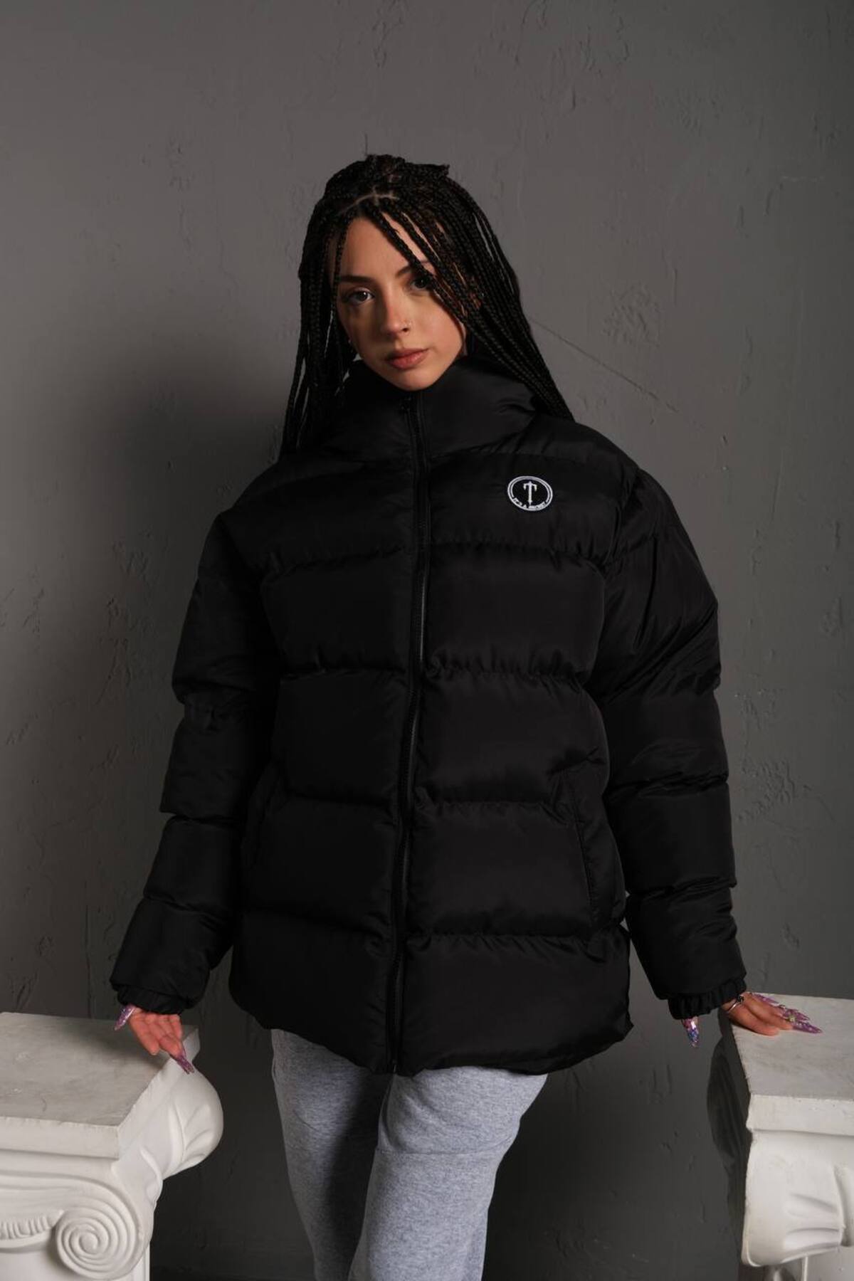 REX MODA Oversize Unisex Şişme Mont görsel 4