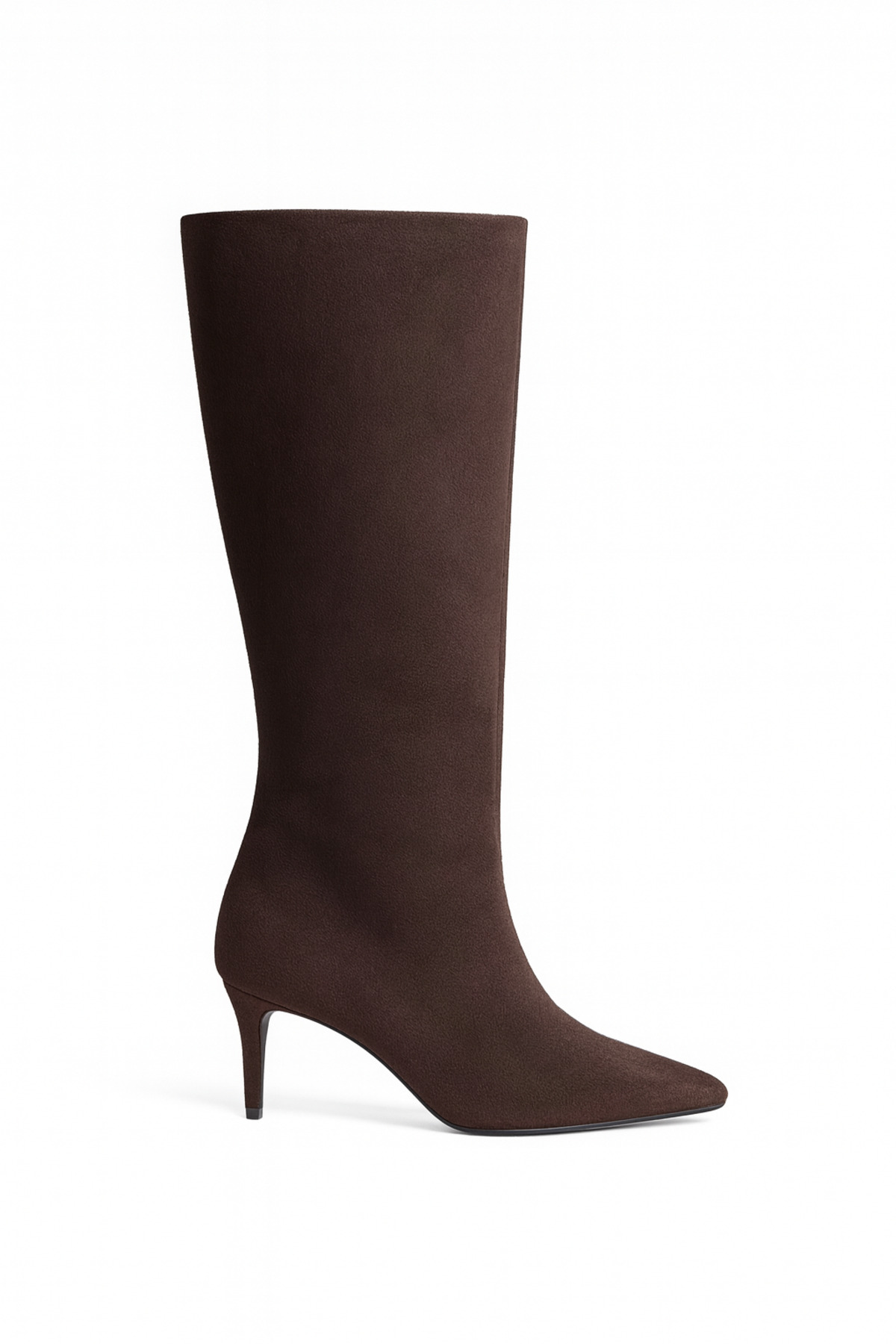 Giydim Gidiyor  LuxeWarm Süet İnce Topuklu Çizme Kahverengi - Görsel 2