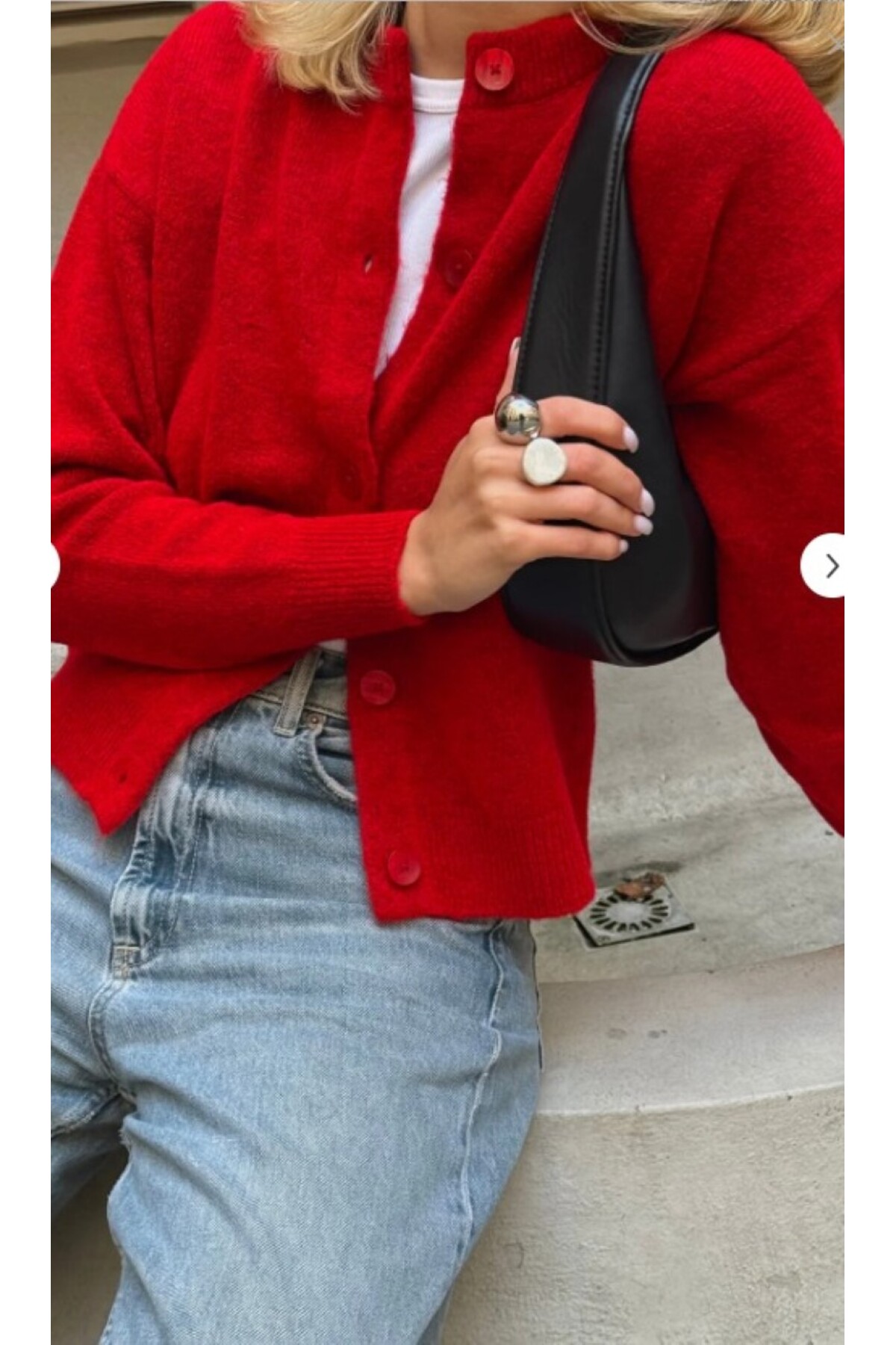 Ugdelia  Kadın Basic Düğmeli Triko Hırka - Görsel 4