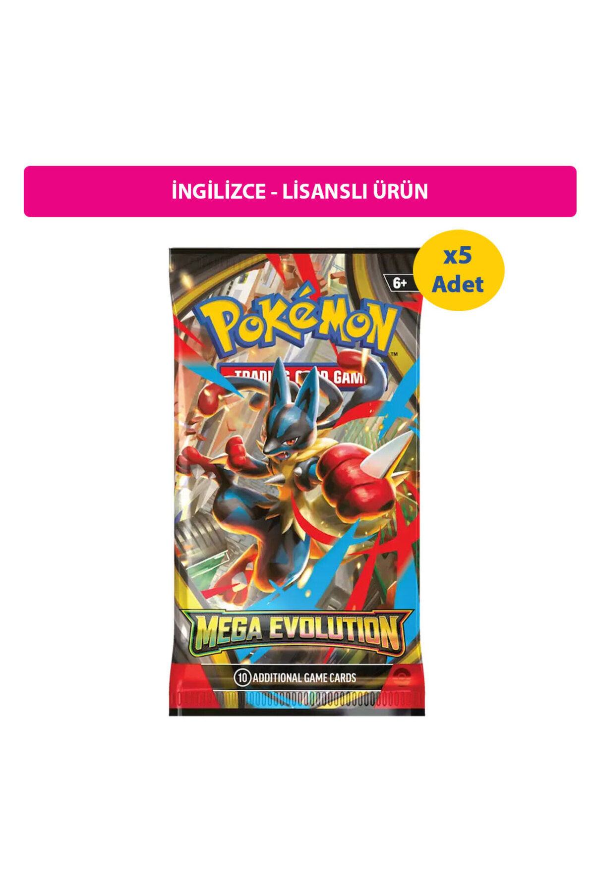 Pokemon TCG Mega Evolution Lisanlı Boosterpack x5 adet - Fiyatı