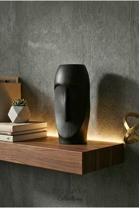 Mosarte Stoneface Series Minimalist Soyut Yüz Vazo / Heykel – Modern Dekorati...