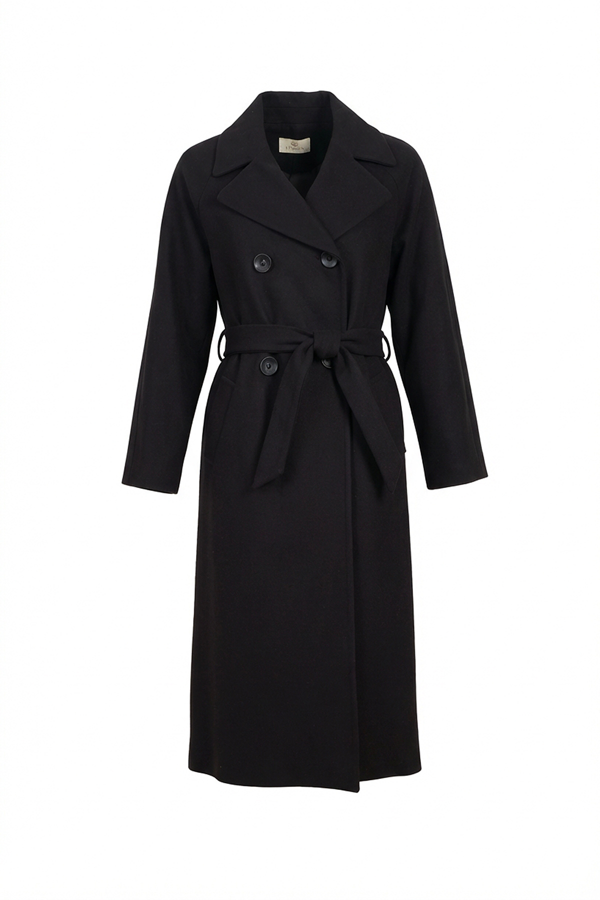 Soydan Güner  Kadın Oversize Kuşaklı Uzun Kaban (Gerçek Bedenden 2 Beden Büyük) Siyah 2050 - Görsel 7