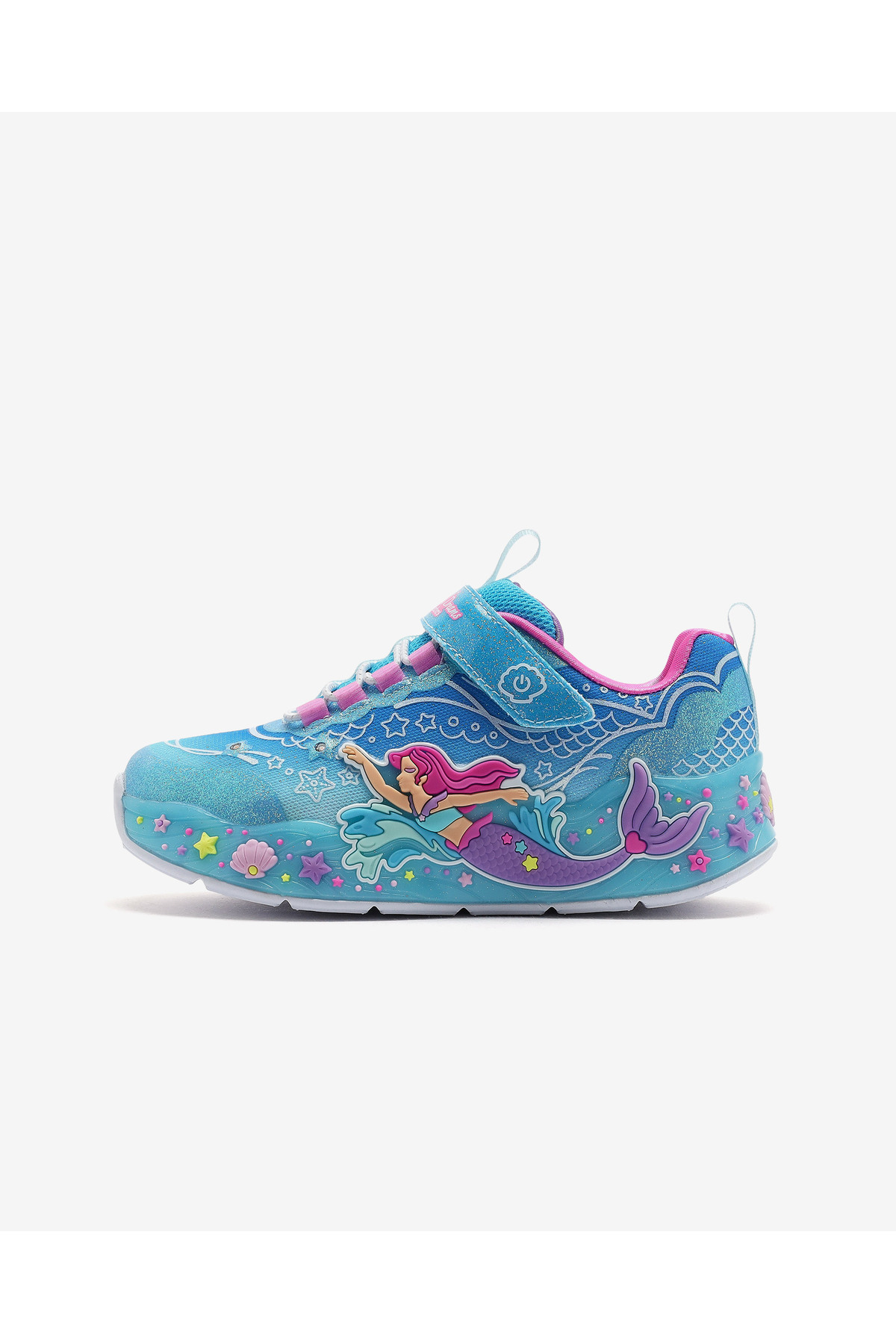 SKECHERS MERMAID DREAMS Velké dívčí modré svítící tenisky 303060L BLMT