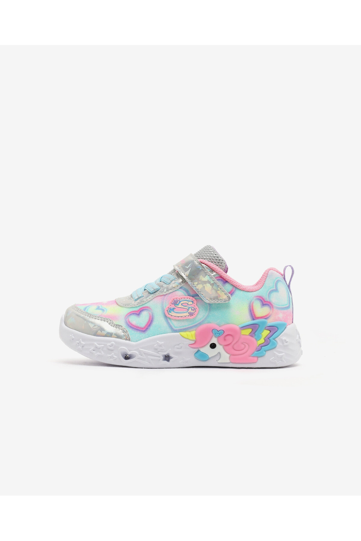 اسکچرز کفش کتانی دخترانه کوچک طرح UNICORN CHARMER LIL HEART SPARKLES مدل 303064N SMLT