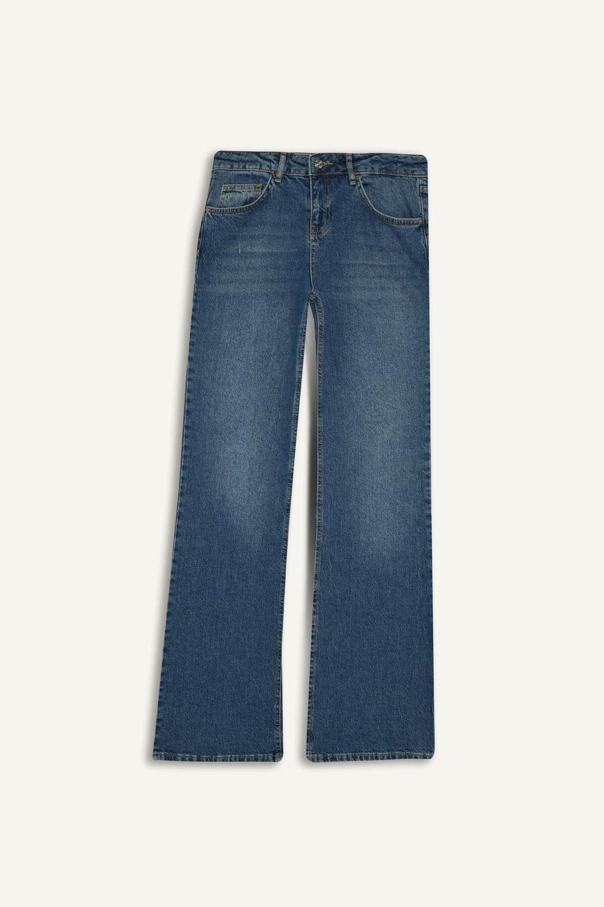 DeFacto Niskie taliowane niebieskie damskie dżinsy G1407AX/NM28