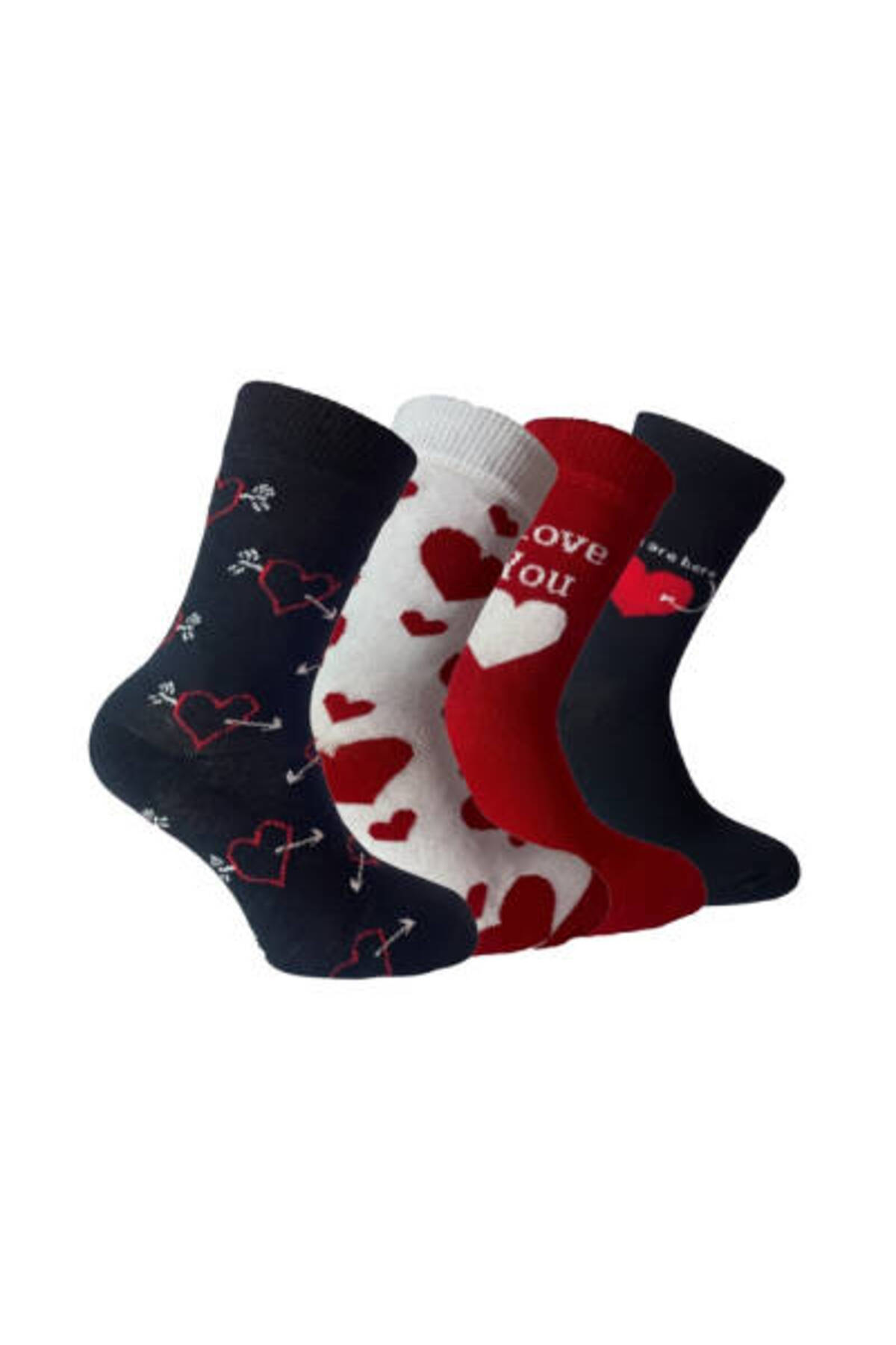 meristanbul Подаръчен комплект чорапи, 35-38, 4 броя, във формата на сърце, с...