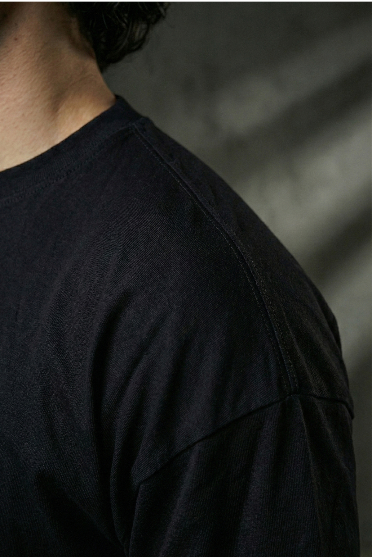 Liber Dark Knight - %100 Pamuk Siyah Oversize Tshirt görsel 4