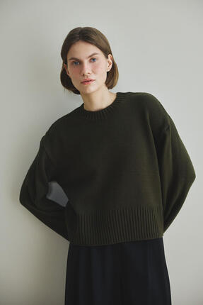 BE BLUE HAKİ MİNİMAL KISA KAZAK