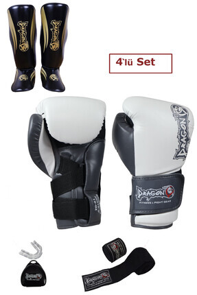 Dragondo Dragon Kunuri Boks Eldiveni 4'lü Set Boks Eldiven 40716 Kaval Koruyu...