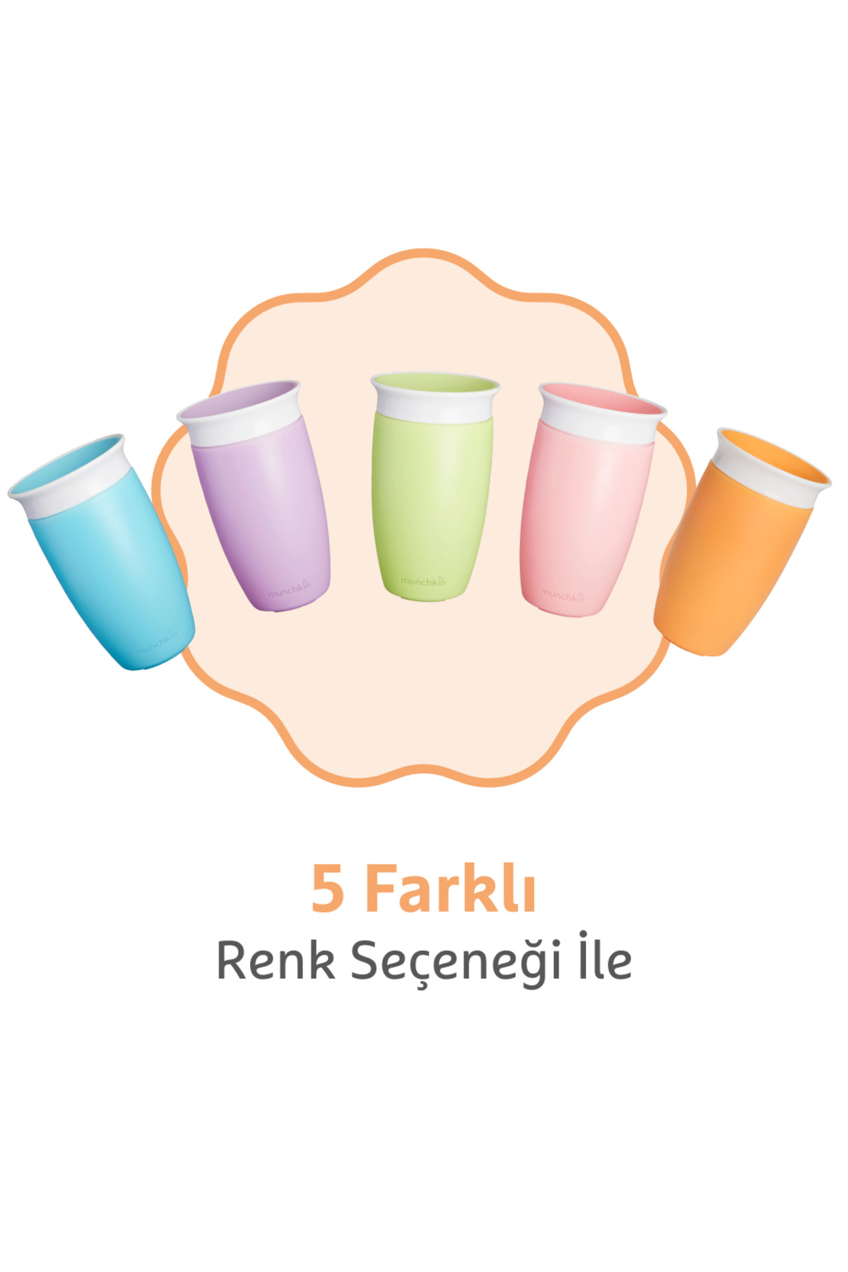 Munchkin Mucize 360° Alıştırma Bardağı, 12ay+, 296ml Turuncu fotoğrafı 4 (önizleme)