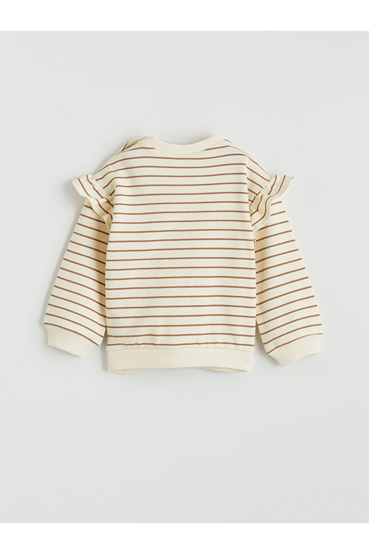 LC Waikiki GiyÇık Store den Ekru Bisiklet Yaka Baskılı Kız Bebek Sweatshirt fotoğrafı 3 (önizleme)