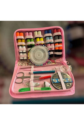 ElkaHobi Pembe Çantalı Mini Seyahat Dikiş Seti