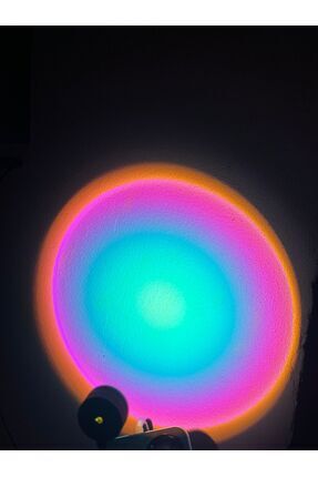 sgeteknoloji rainbow usb Mavi Kızıl Gün Batımı Usb Projektör Led Tek Mod