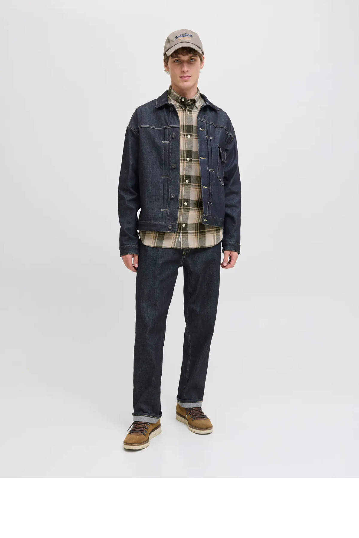 پیراهن مردانه شطرنجی آستین بلند | جک اند جونز Jack & Jones 12282354 - تصویر 3
