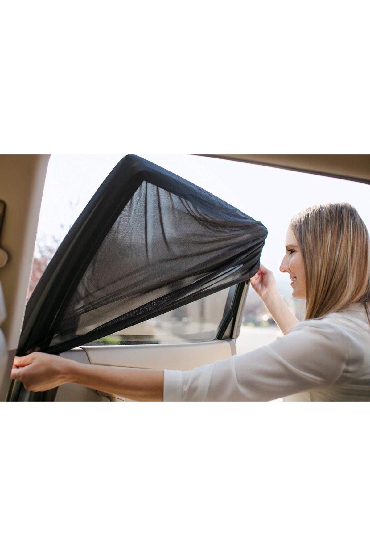 baffhome Araç Yan Cam Güneşlik Anne Bebek Emzirme Araba Kapı Camı Perdesi Çocuk Koruyucu Oto Sineklik Örtüsü fotoğrafı 2 (önizleme)
