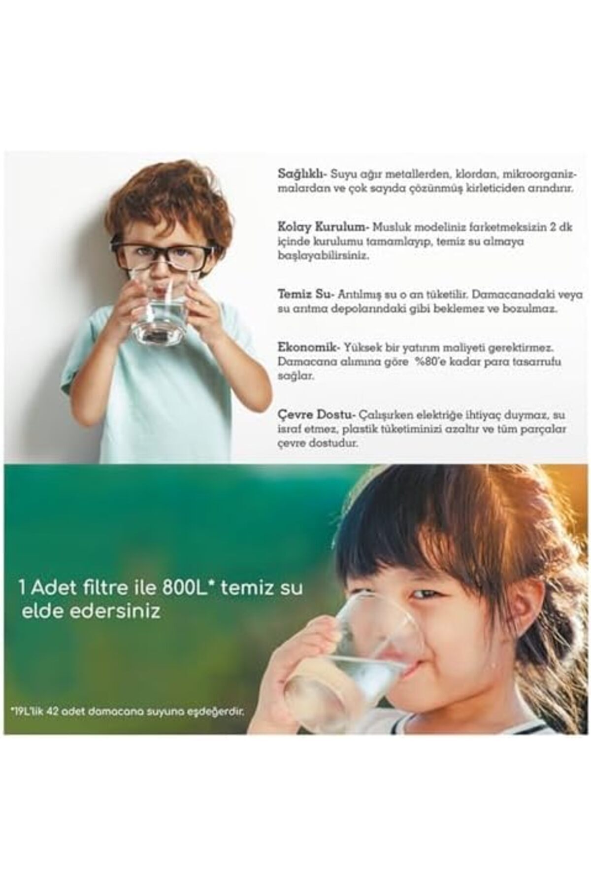 BRF bfsx Water Seramik Filtre Musluk Ucu Arıtıcı/GW-D02 storsellm 1199837