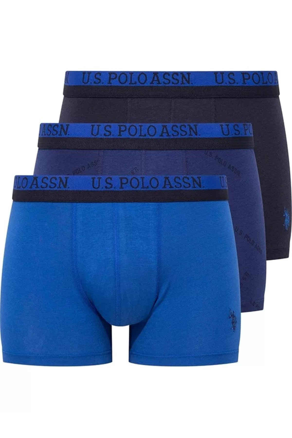 یو اس پولو شلوارک باکسر لیکرا پارچه مودال نخی مردانه، بسته 3 عددی