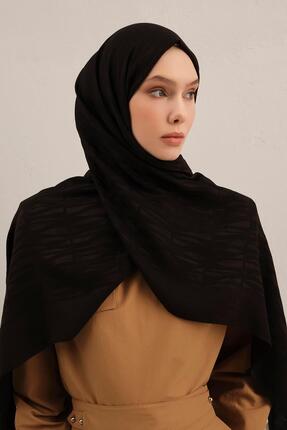 Armine Lyocell Şal - Kibrit Desen - ALY3-01 - Siyah
