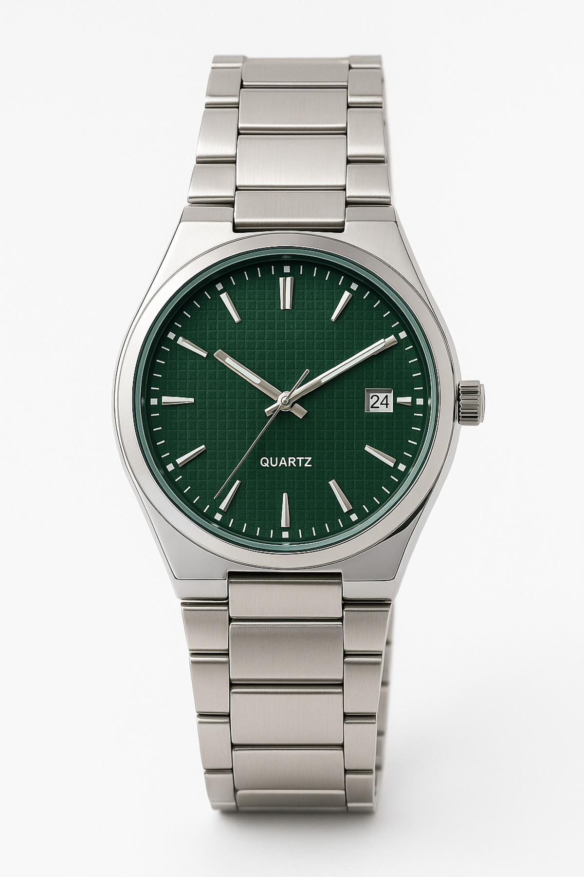 arpat time saat aksesuar PREMIUM YEŞİL KADRAN TAKVİMLİ, ŞIK ÇELİK KORDON ERKEK SAATİ görsel 3