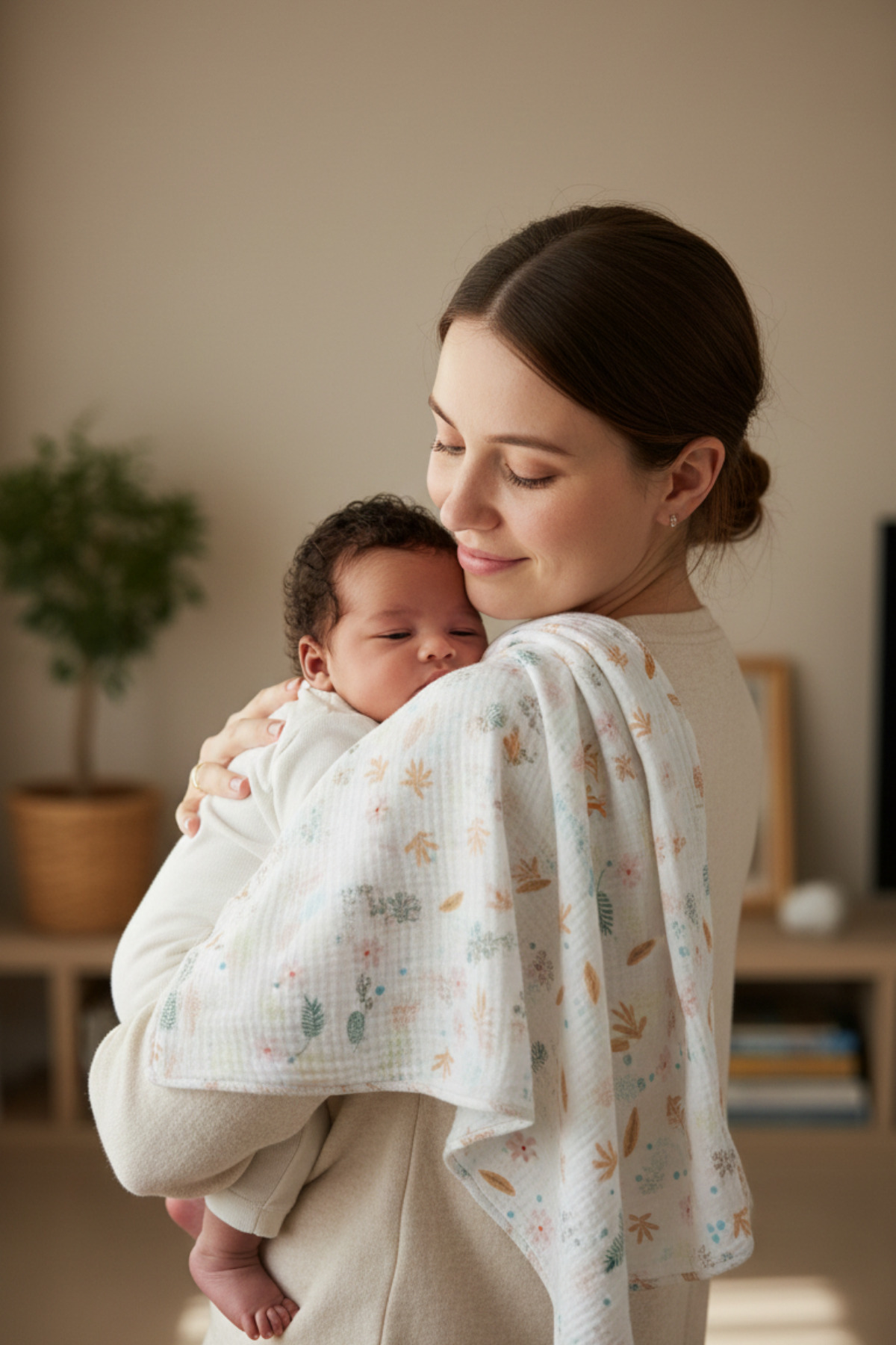 Joyrose 80x80 cm %100 Pamuklu Müslin Bebek Örtüsü - Çok Amaçlı Kundak, Puset ve Emzirme Örtüsü fotoğrafı 4 (önizleme)