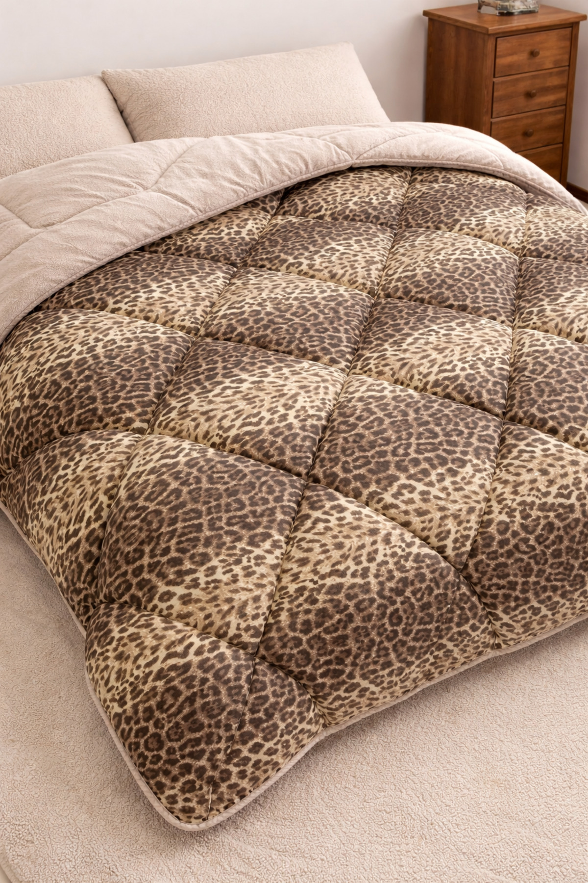 Peacock Çift Kişilik Lüx Wellsoft Yorgan Çift Taraflı 195 X 215 Bir Yüzü Polar Lüks