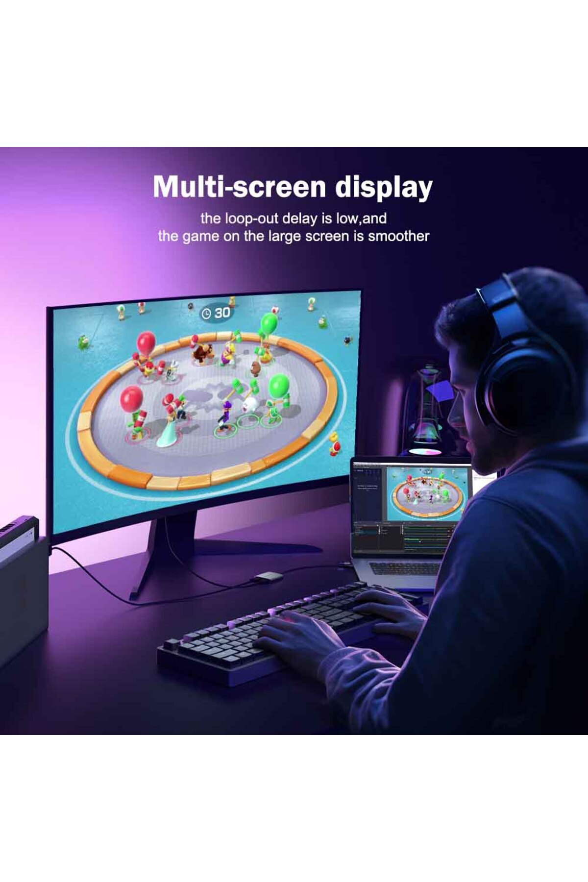 lemorele AC07, USB ve Type-C Çıkışlı 1080P Video Capture Card