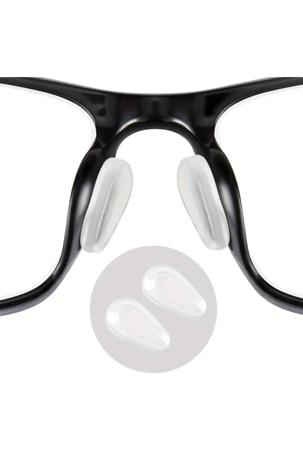 LUMAKS Silikon Gözlük Burun Pedi İz Yapmayan, Kaymaz ve Rahat Kullanım Gözlük Burunluk (1 Çift)