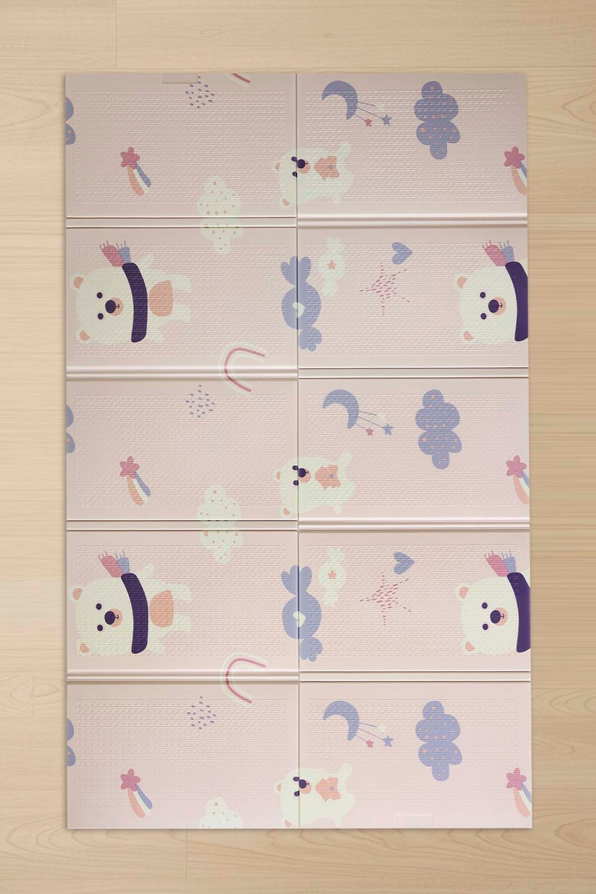 Rivaİstanbul Pembe Ayı Masalı Katlanabilir Çocuk Oyun Matı 200x130 cm fotoğrafı 4 (önizleme)