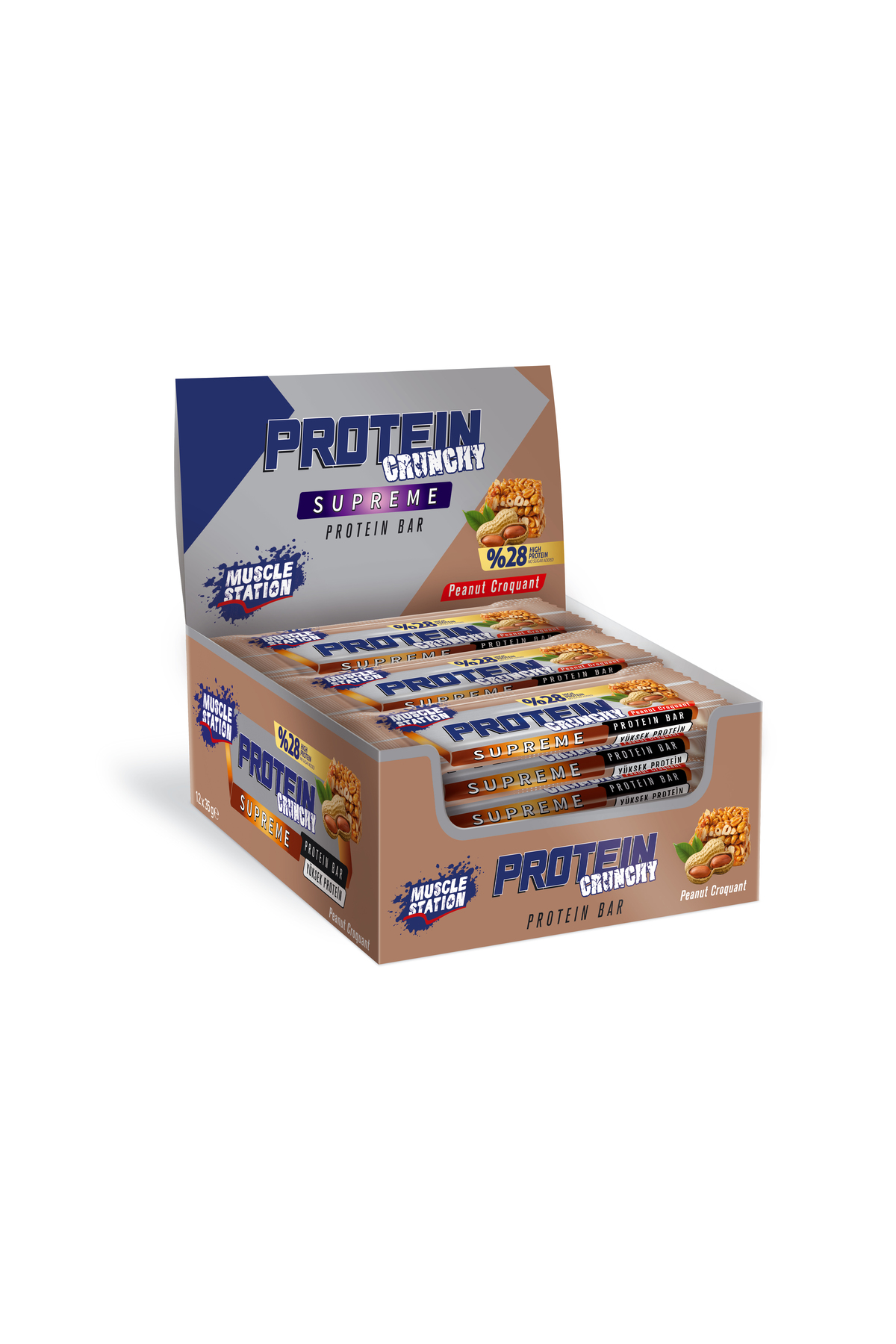 Muscle Station Musclestation Supreme Crunch Yerfıstık 12li kutu - Fiyatı, Yorumları