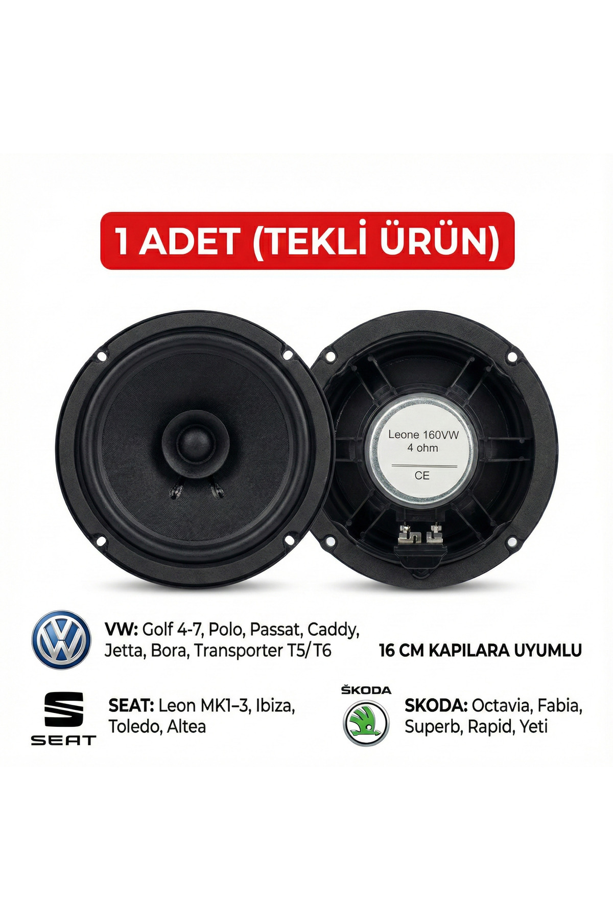 Reyonex Leone 160VW 16 CM 200W Oto Hoparlör - VW Golf, Polo