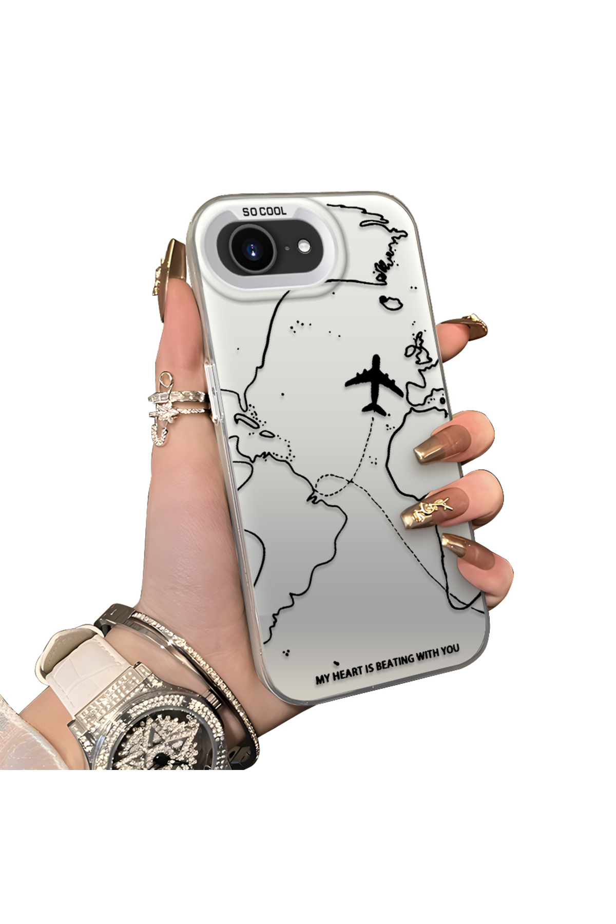 hard Acrylic Back Silicone Edge Lens Protection Case Compatible with iPhone 16e/17e