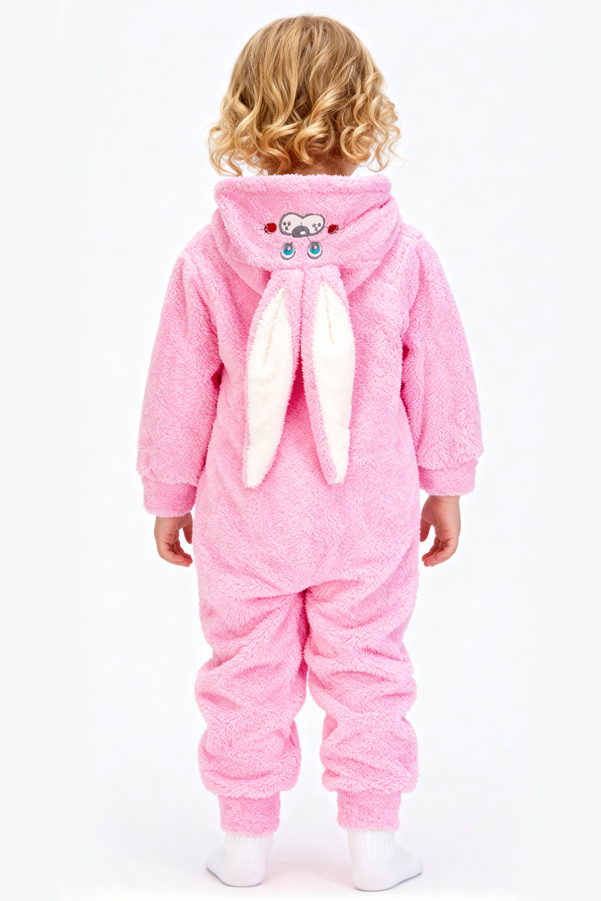 LORIAN'S Welsoft Koyu Pembe Tavşan Yumuşak Peluş Fermuarlı Bebek ve Uyku Tulumu fotoğrafı 2 (önizleme)