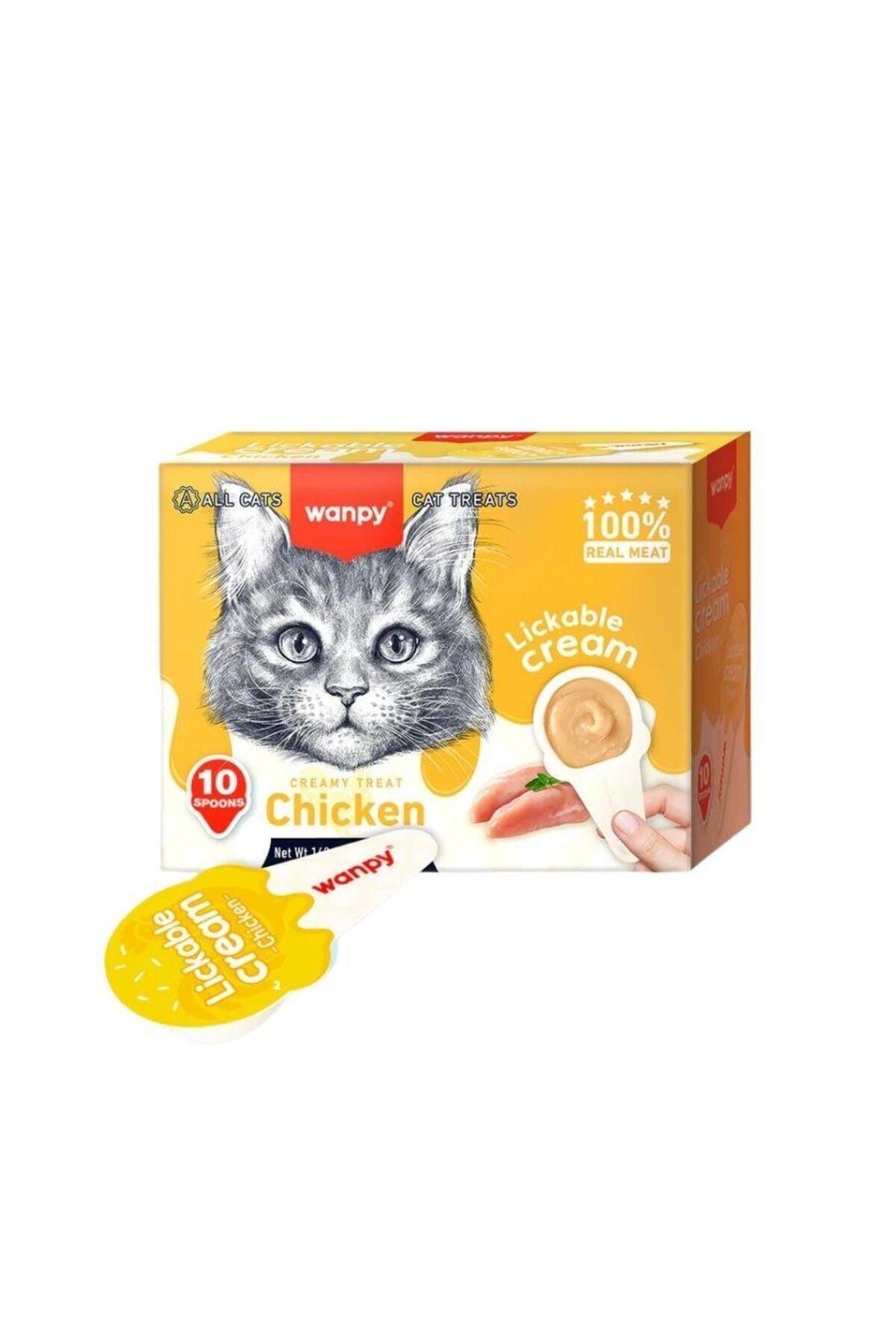 Wanpy Tavuklu Kaşık Krema Kedi Ödül Maması 10x16 gr