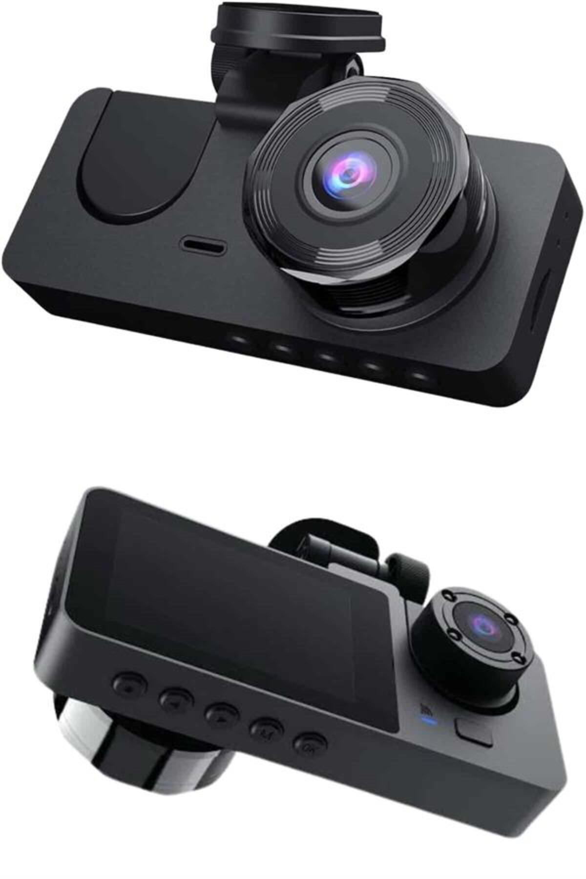 ZERO LAND 1612658751 Yol Kayıt Araç Kamerası HD DVR 3 Kameralı 2.0in Ekranlı Ön (145826) İç Arka