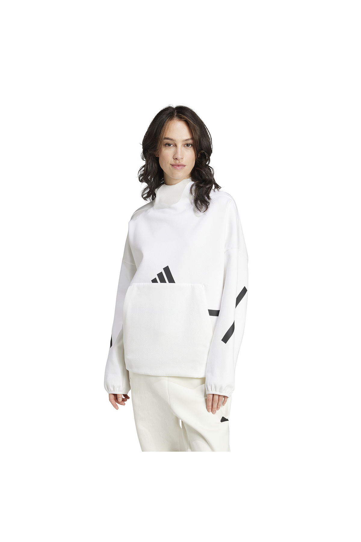 adidas Z.N.E. Oh Hd Kadın Beyaz Günlük Stil Sweatshirt JI7553 - Fiyatı