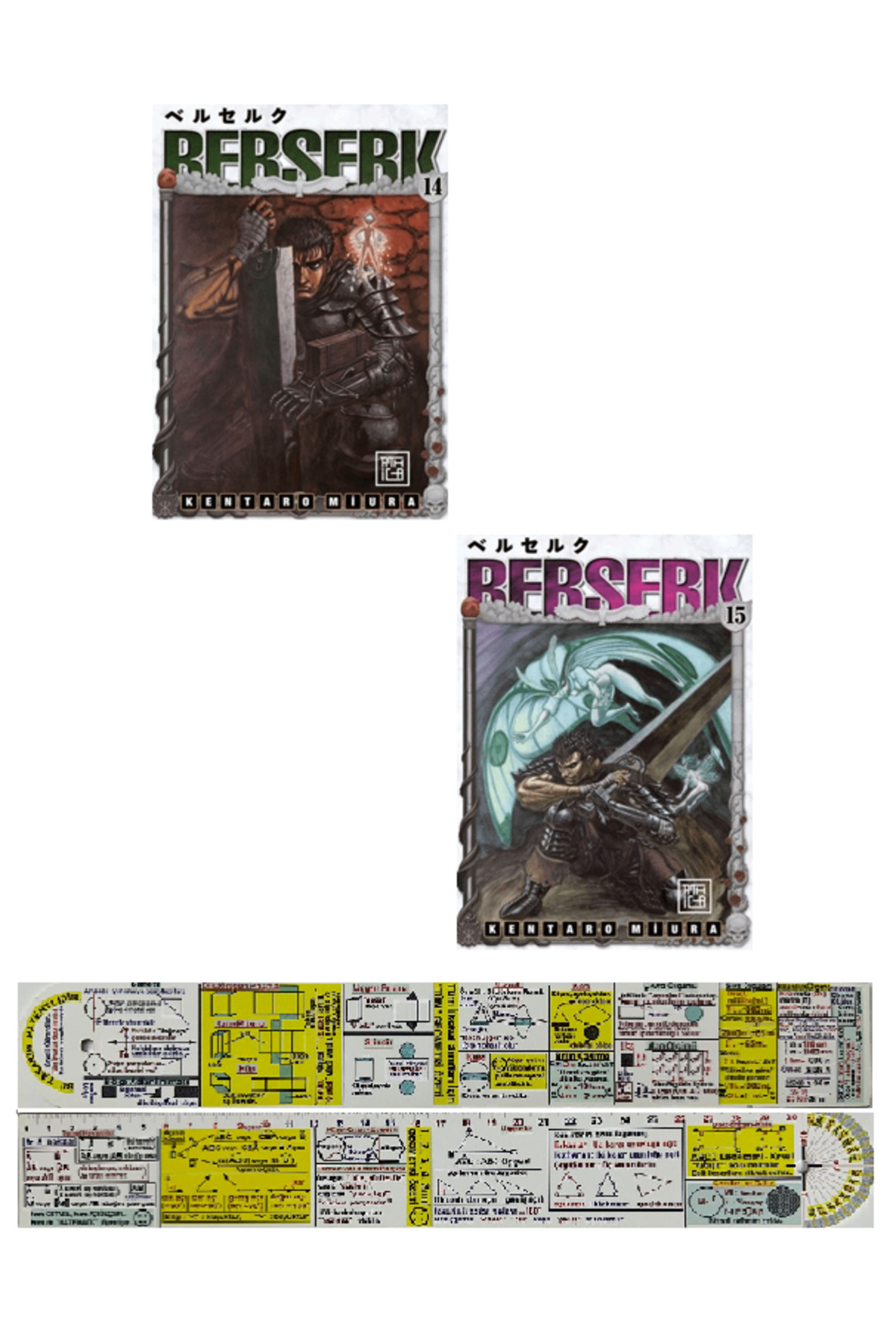 Destek Yayınları Berserk 14-15. Ciltler Manga Seti + Özel Cetvel