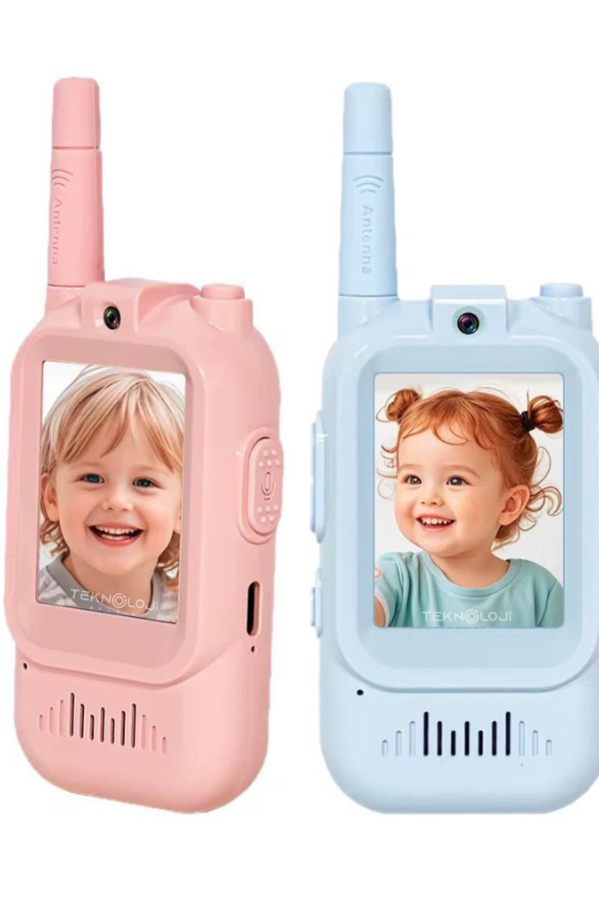Yellowtech Akıllı Çocuk Telsizi Seti | Görüntülü Ekranlı, Karşılıklı Konuşma, 2 Adet Oyuncak Walkie Talkie fotoğrafı 2 (önizleme)