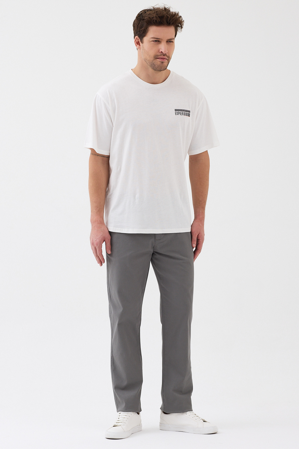 EXPIER  Erkek Gabardin Pamuklu Regular Fit Rahat Kesim Chino Pantolon ARC-002 - Görsel 5