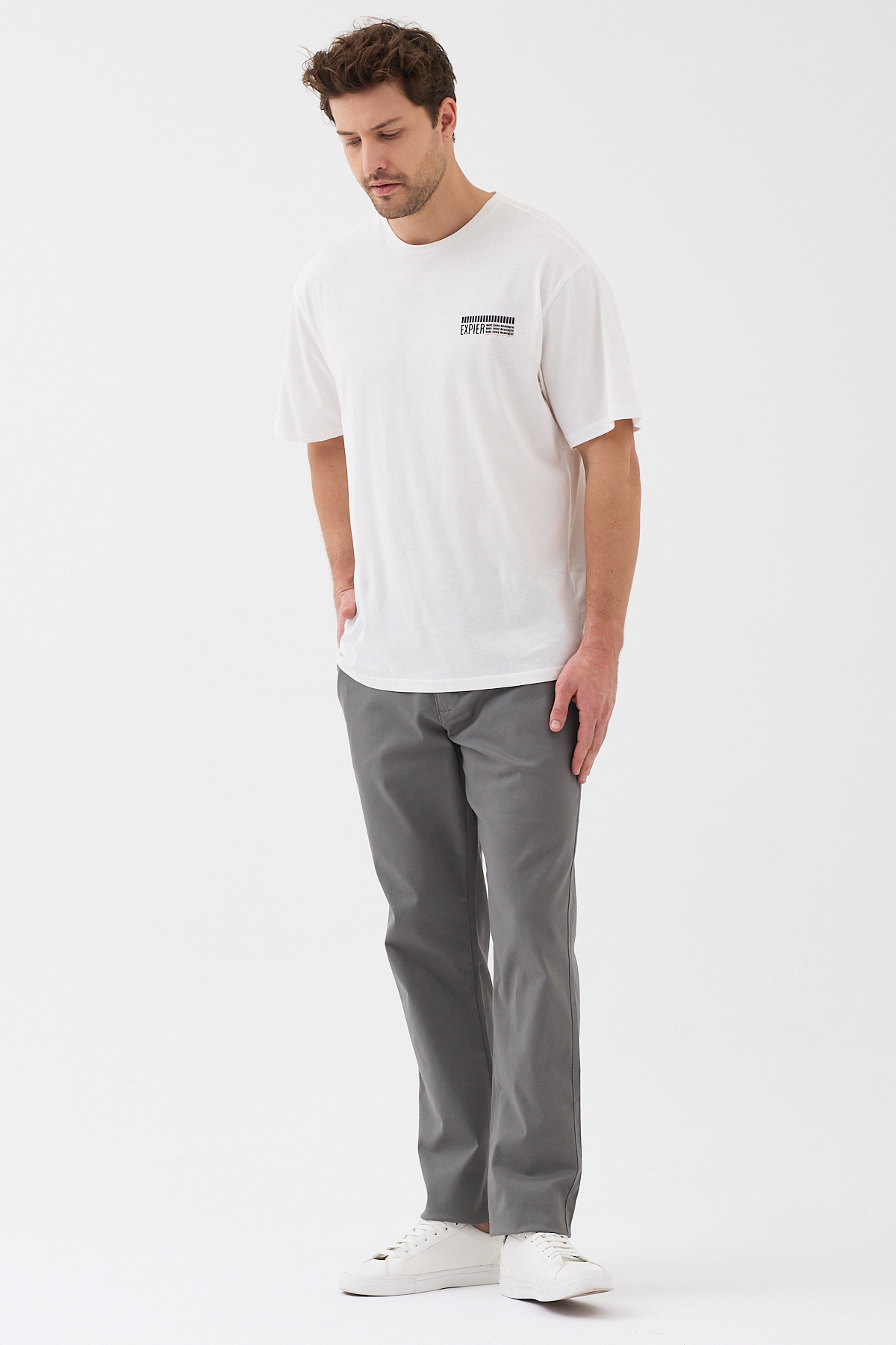 EXPIER  Erkek Gabardin Pamuklu Regular Fit Rahat Kesim Chino Pantolon ARC-002 - Görsel 6