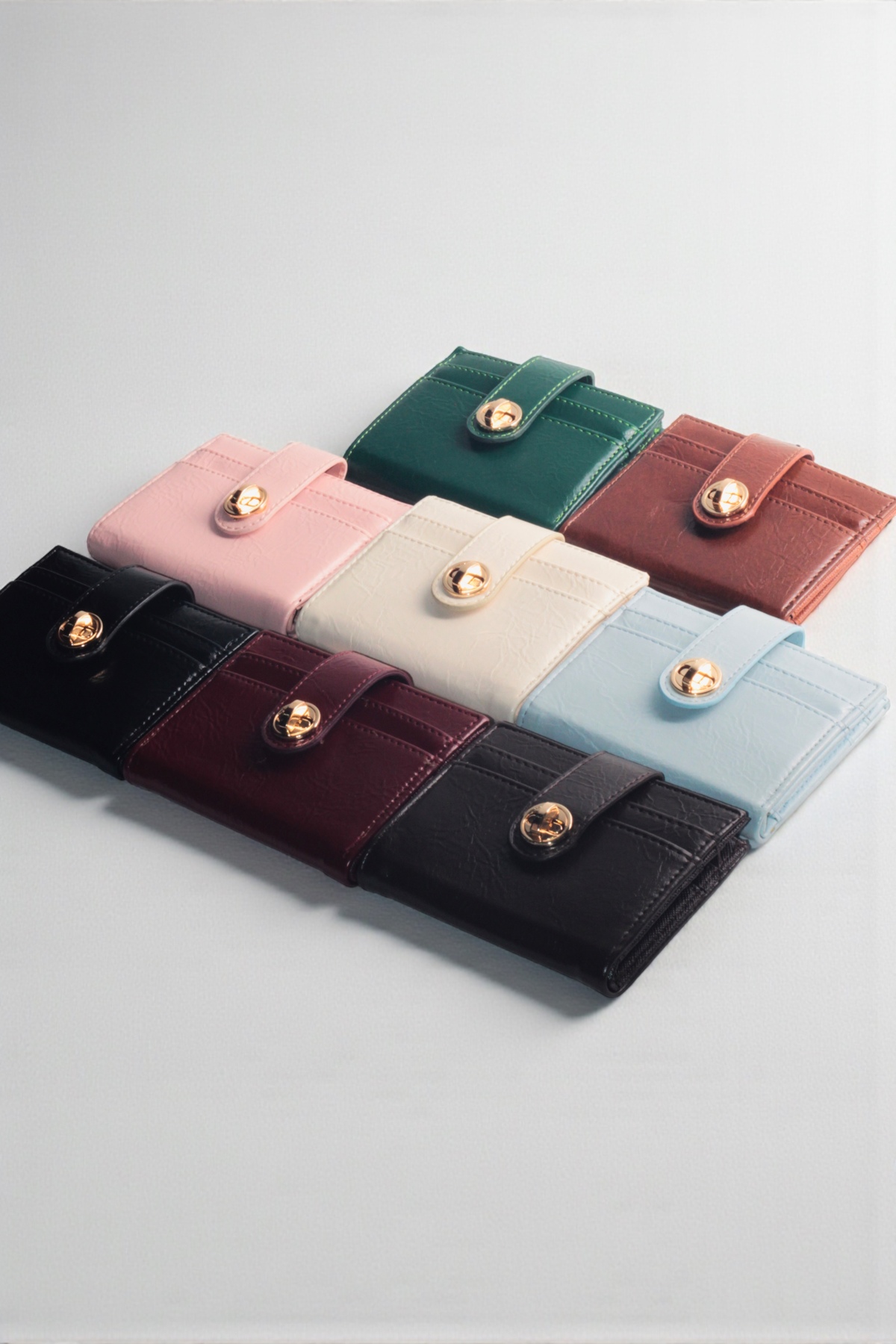 dericom  Kadın Bordo Fermuarlı Kartlıklı Cüzdan - Şık Model - Görsel 5