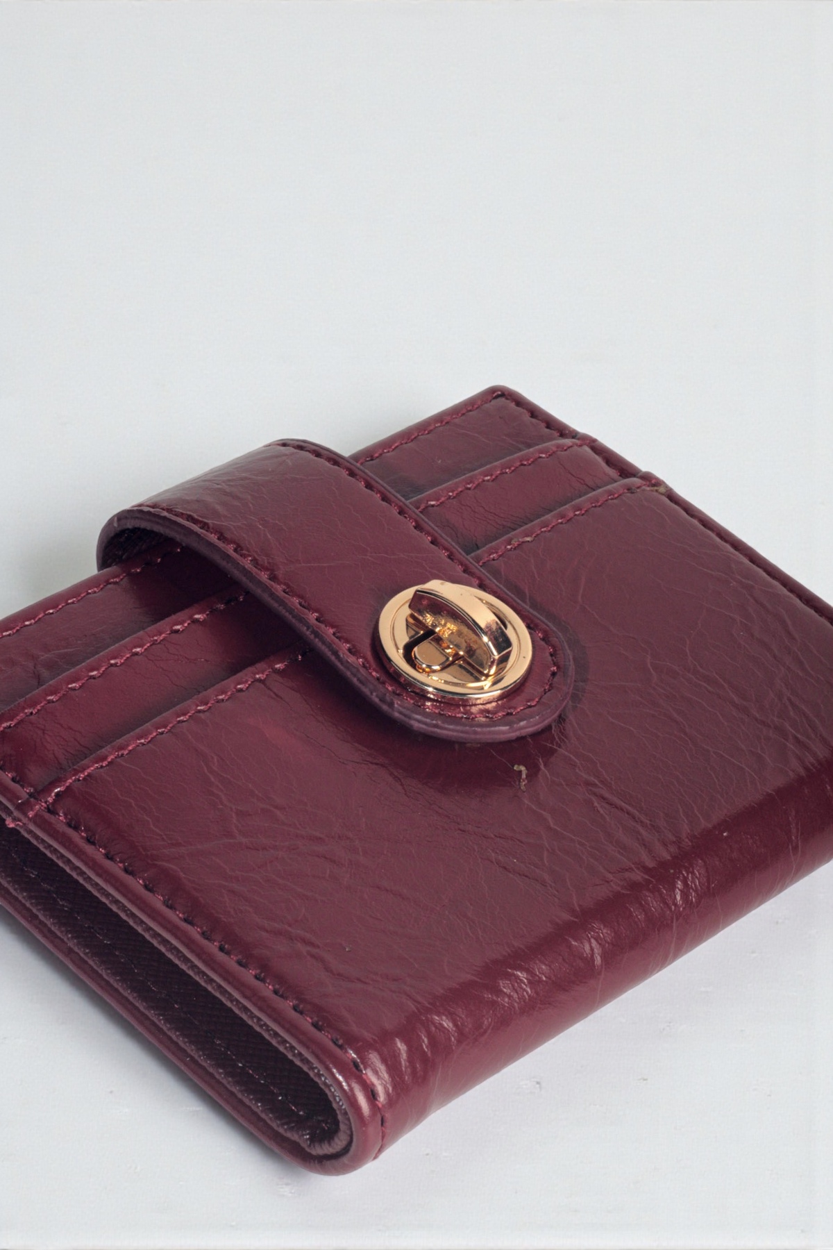 dericom  Kadın Bordo Fermuarlı Kartlıklı Cüzdan - Şık Model - Görsel 2