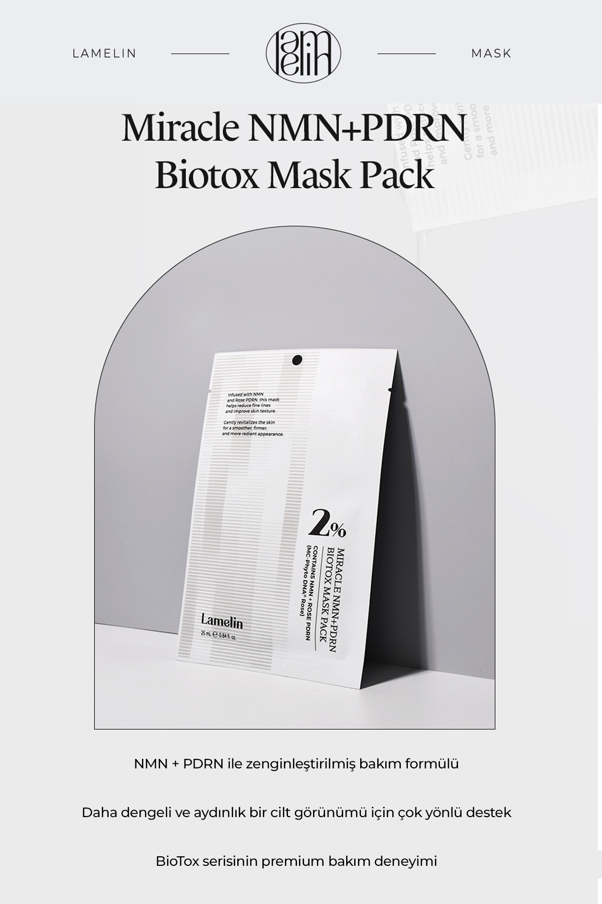 NMN VE PDRN İçeren Yoğun Bakım Maske Seti 5 Adet NMN+ PDRN BIOTOX Mask Sheet — 8800248334677 — تصویر 3 از 8