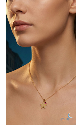 Ayata Design Ayata Yıldız Harf 925 Ayar Gümüş Kisişelleştirebilir Kolye Gold ...