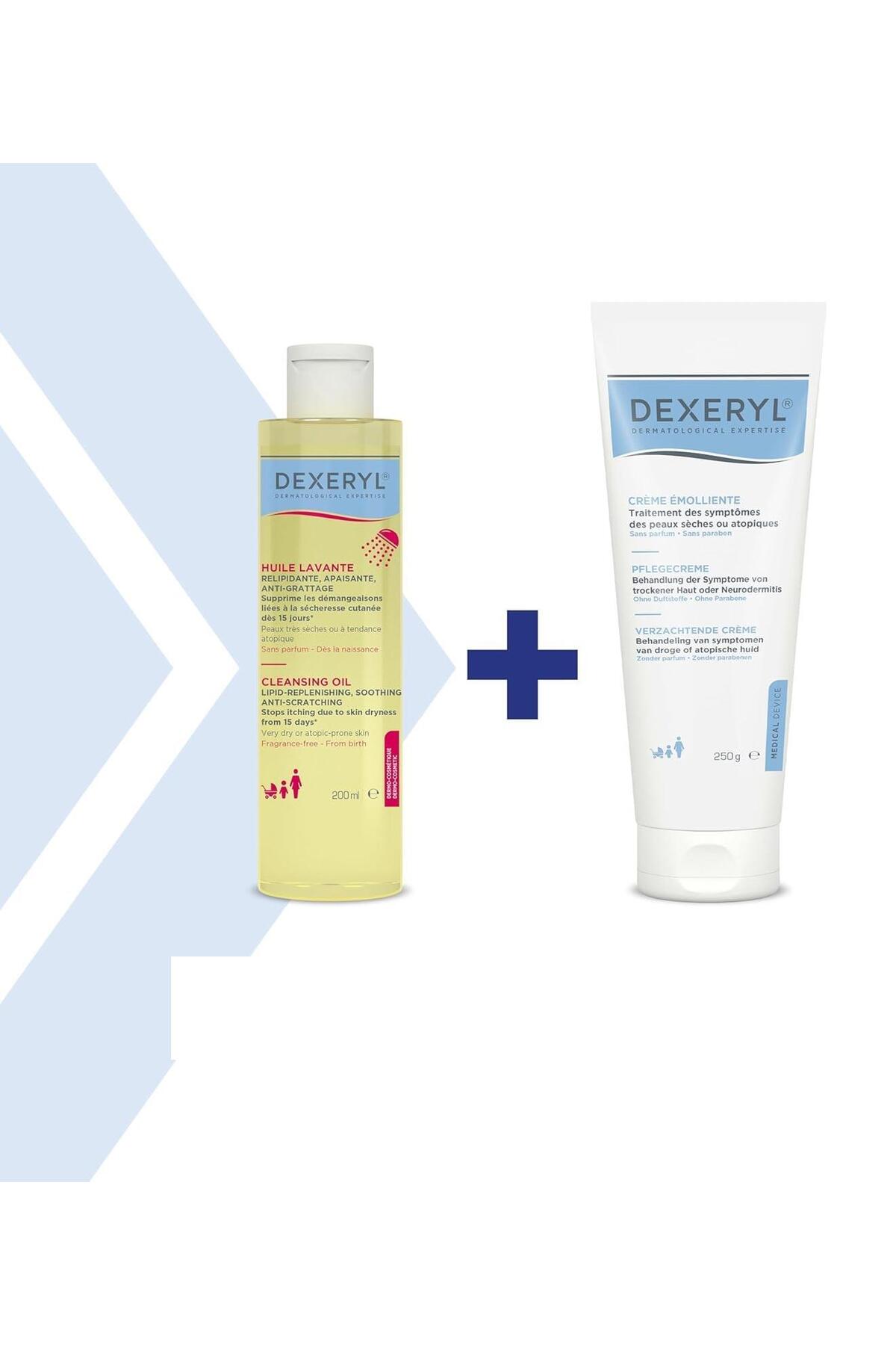 Ducray Dexeryl Cream 250 Gr + Dex Huile Lavante 200 Ml Set — D3573994010159