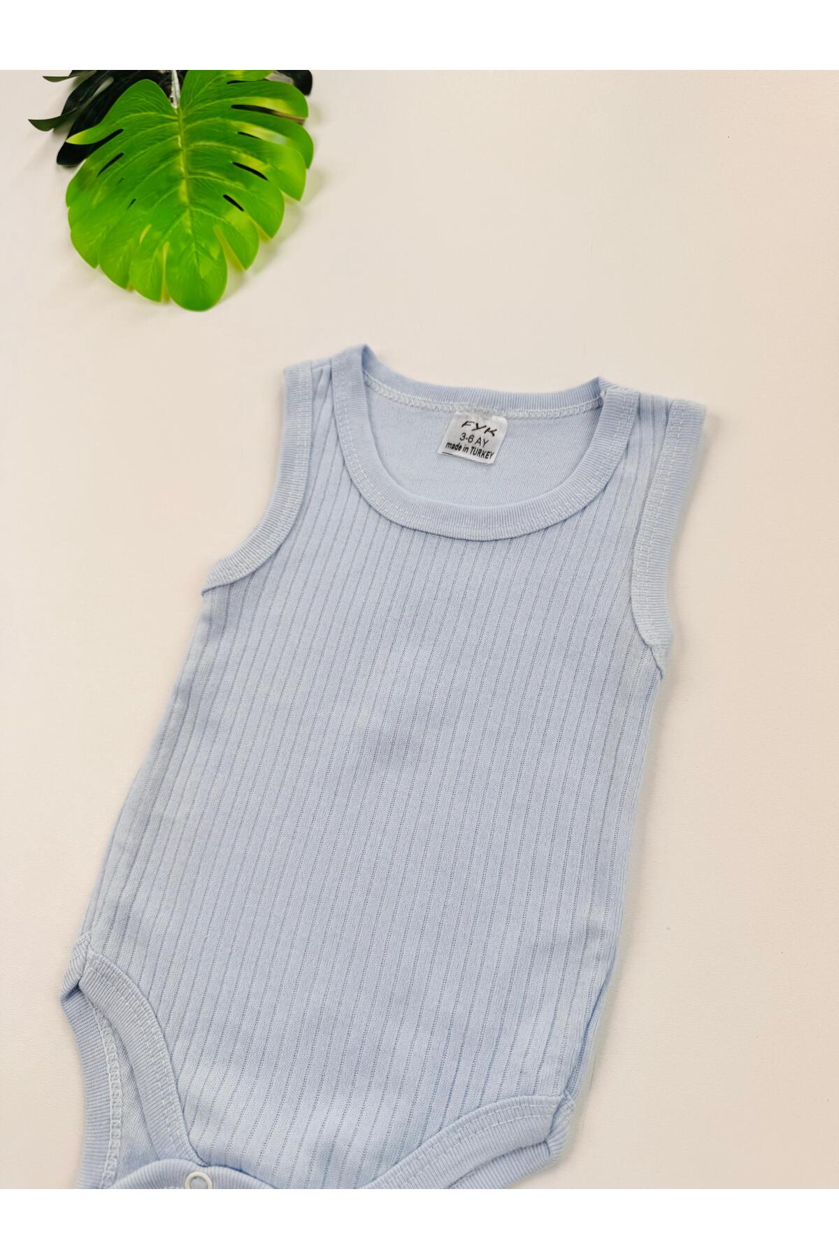 EFU BABY Tekli Fitilli Askılı Bebek Atlet Body Zıbın fotoğrafı 3 (önizleme)