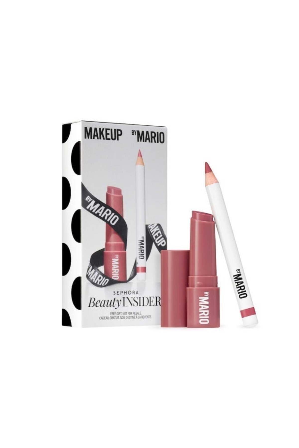 mario مكياج ماريو طقم روج مع محدد باي ماريو ميني حجم السفر