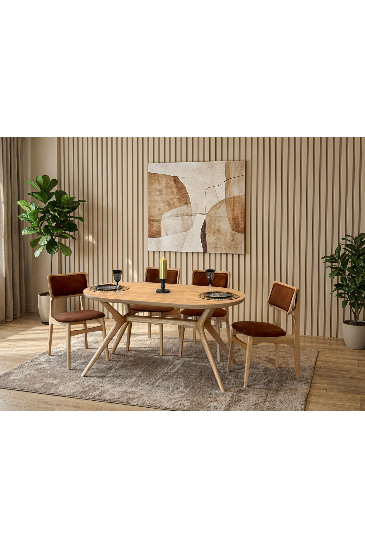 A2 Decor MARTHA 150x85 SABİT MASA MUTFAK VE YEMEK MASA TAKIMI- 4